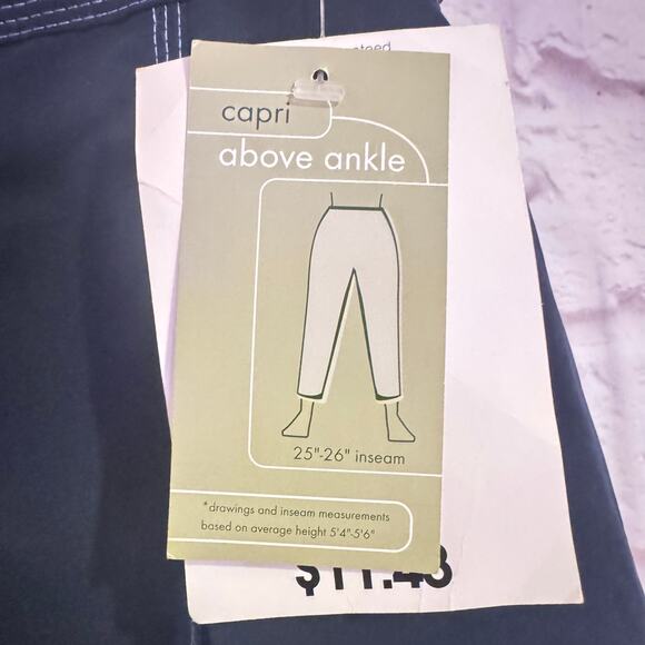 Catalina Micro Capri Wide Leg Dark Blue Sz Lg 12/14 NWT - Picture 3 of 5